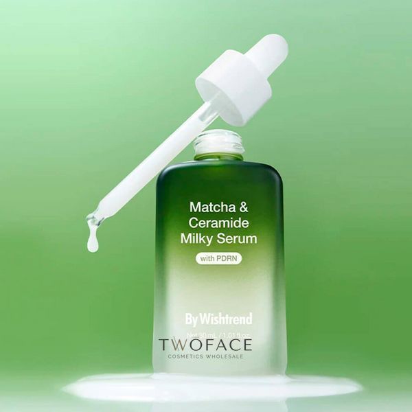 Восстанавливающая сыворотка By Wishtrend Matcha & Ceramide Milky Serum 30 мл 057 фото