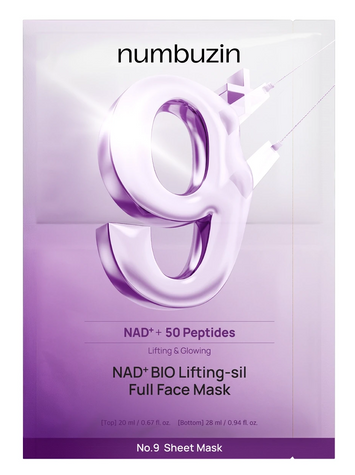 Ліфтинг маска для обличчя Numbuzin No.9 NAD+ Bio Lifting Full Cover Facial Mask 4 шт 137 фото